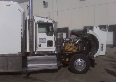this image shows onsite truck repair in Dearborn, MI
